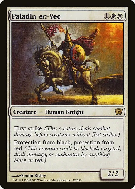 Paladin en-Vec, Magic card 9ED 32★ — Ninth Edition set