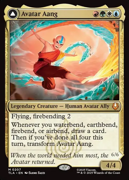 Avatar Aang // Aang, Master of Elements, Magic card TLA 207 — Avatar: The Last Airbender set