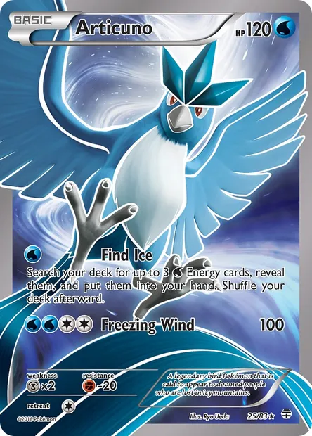 Articuno, Pokémon card GEN 25 — Generations set