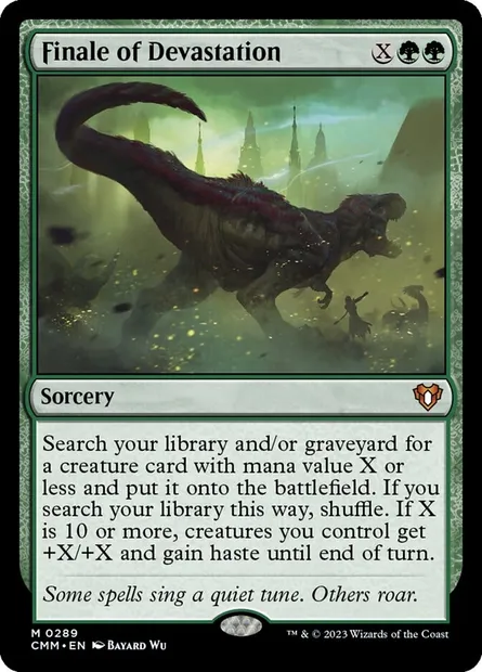 Summum de la destruction, carte Magic CMM 289 — extension Commander Masters