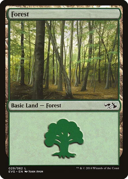 Forest, Magic card EVG 29 — Duel Decks Anthology: Elves vs. Goblins set