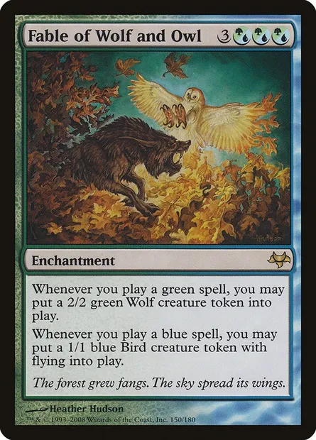 Fable of Wolf and Owl, Magic card EVE 150 — Eventide set