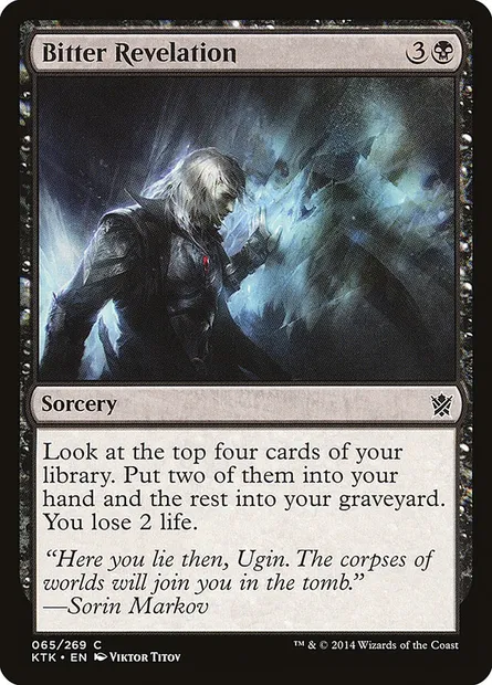 Bitter Revelation, Magic card KTK 65 — Khans of Tarkir set