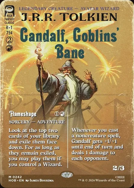 Gandalf, Goblins' Bane // Flameshape, Magic card HOB 242 — The Hobbit set