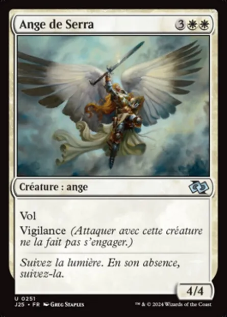 Ange de Serra, carte Magic J25 251 — extension Foundations Jumpstart