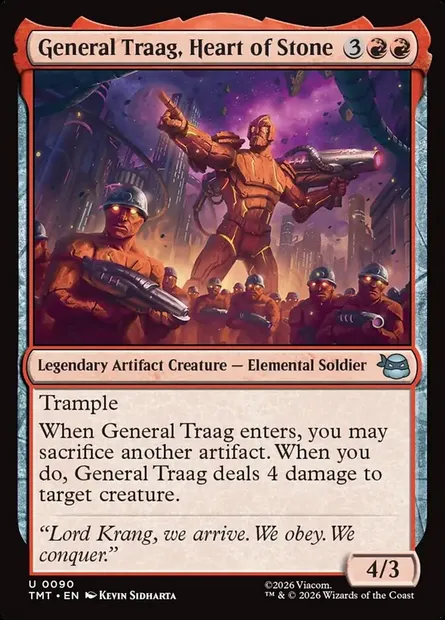 General Traag, Heart of Stone, Magic card TMT 90 — Teenage Mutant Ninja Turtles set