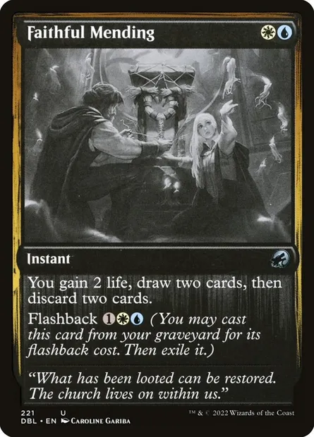 Faithful Mending, Magic card DBL 221 — Innistrad: Double Feature set