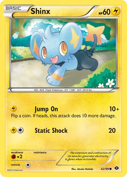 Shinx, Pokémon card NXD 42 — Next Destinies set