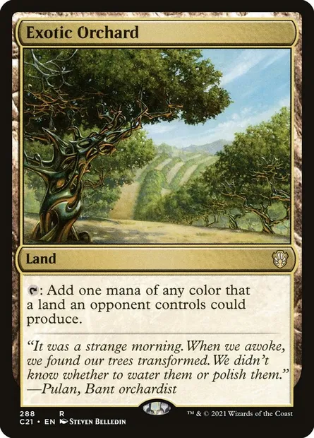 Exotic Orchard, Magic card C21 288 — Commander 2021 set