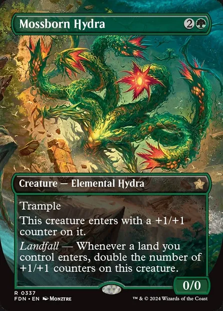 Mossborn Hydra, Magic card FDN 337 — Foundations set