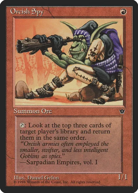 Orcish Spy, Magic card FEM 61b — Fallen Empires set