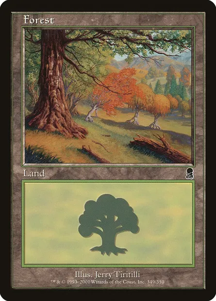 Forêt, carte Magic ODY 349 — extension Odyssée
