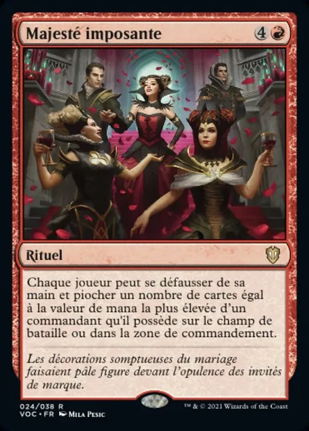Majesté imposante, carte Magic VOC 24 — extension Crimson Vow Commander