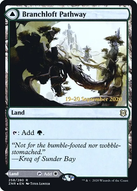Branchloft Pathway // Boulderloft Pathway, Magic card PZNR 258s — Zendikar Rising Promos set