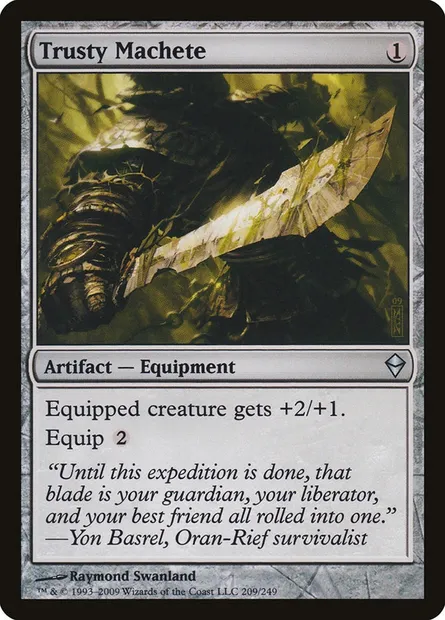 Trusty Machete, Magic card ZEN 209 — Zendikar set
