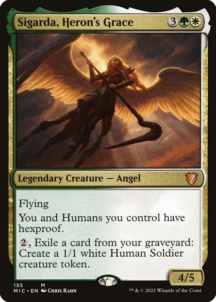 Sigarda, Heron's Grace, Magic card MIC 155 — Midnight Hunt Commander set