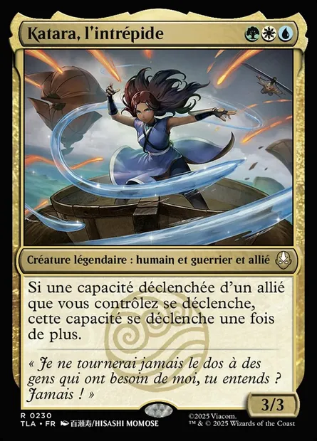 Katara, l'intrépide, carte Magic TLA 230 — extension Avatar: The Last Airbender