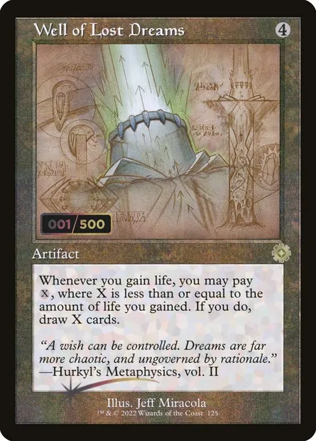 Well of Lost Dreams, Magic card BRR 125z — The Brothers' War Retro Artifacts set