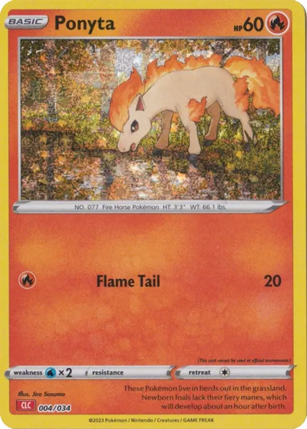 Ponyta, carte Pokémon CLC 004 — extension Pokémon TCG Classic: Charizard & Ho-Oh ex Deck