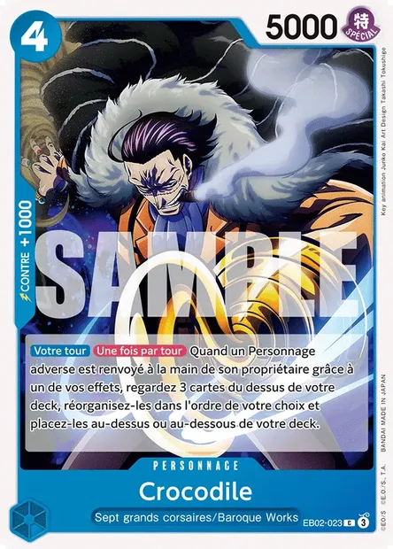 Crocodile, carte One Piece EB02-023 — extension Anime 25th Collection