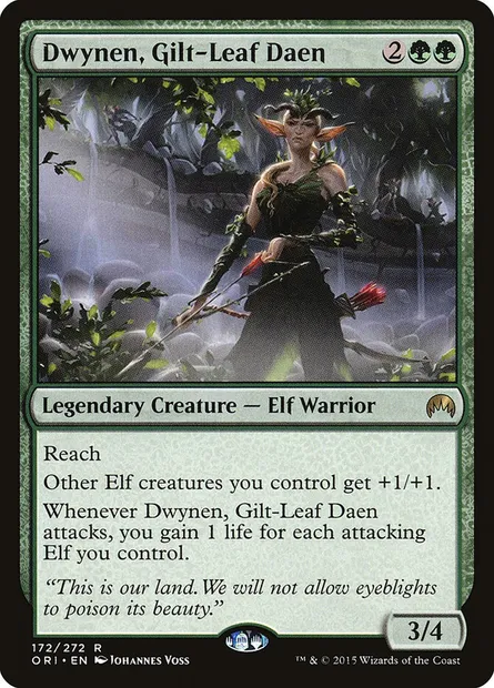 Dwynen, Gilt-Leaf Daen, Magic card ORI 172 — Magic Origins set