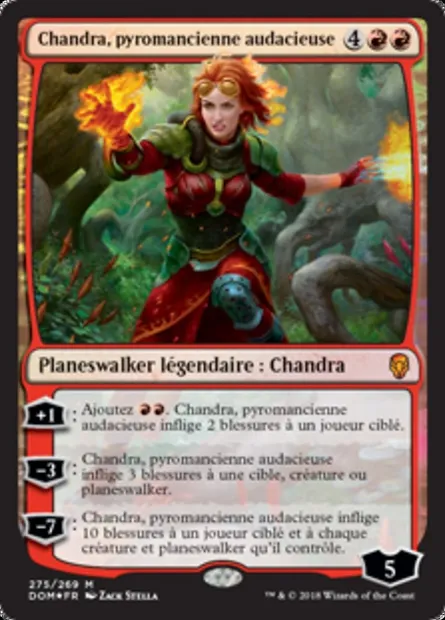 Chandra, pyromancienne audacieuse, carte Magic DOM 275 — extension Dominaria