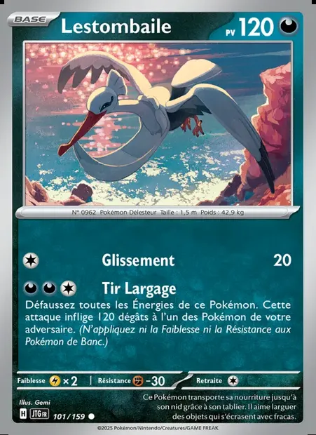 Lestombaile, carte Pokémon JTG 101 — extension Aventures Ensemble