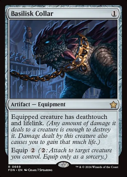 Basilisk Collar, Magic card FDN 669 — Foundations set