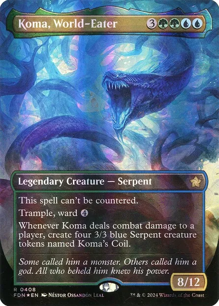 Koma, dévoreur de mondes, carte Magic FDN 408 — extension Foundations