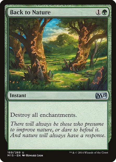 Back to Nature, Magic card M15 169 — Magic 2015 set