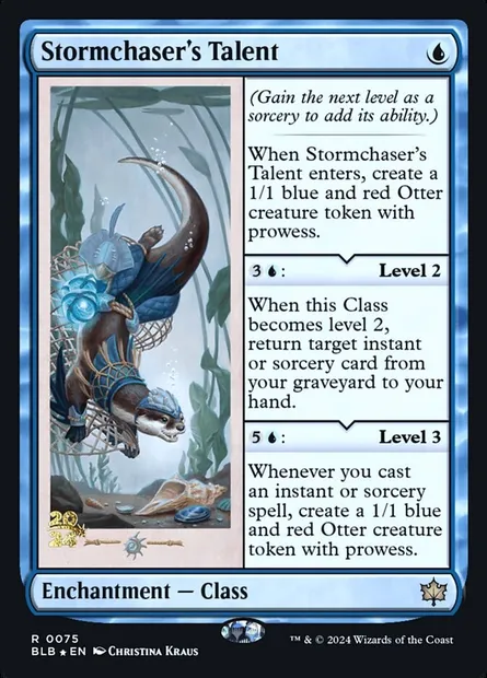 Stormchaser's Talent, Magic card PBLB 75s — Bloomburrow Promos set