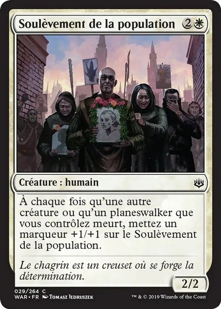 Soulèvement de la population, carte Magic WAR 29 — extension La guerre des Planeswalkers