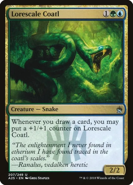 Lorescale Coatl, Magic card A25 207 — Masters 25 set