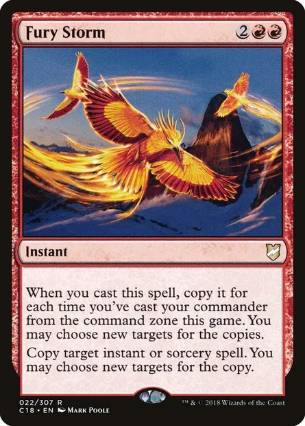 Fury Storm, Magic card C18 22 — Commander 2018 set