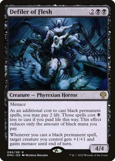 Defiler of Flesh, Magic card DMU 90 — Dominaria United set