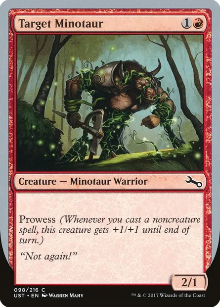 Target Minotaur, Magic card UST 98d — Unstable set