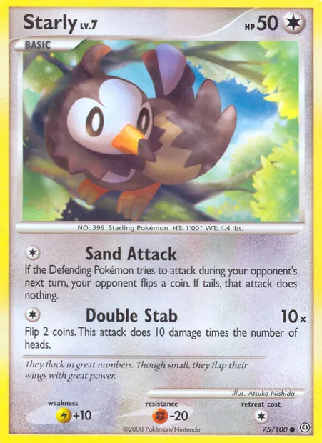 Starly, Pokémon card SF 75 — Stormfront set