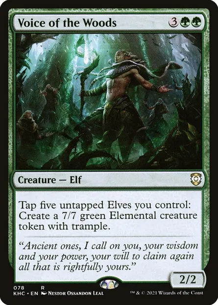 Voice of the Woods, Magic card KHC 78 — Kaldheim Commander set