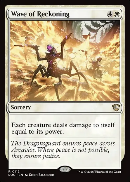 Wave of Reckoning, Magic card SOC 112 — Secrets of Strixhaven Commander set