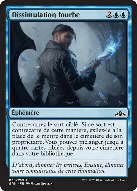 Dissimulation fourbe, carte Magic GRN 35 — extension Les Guildes de Ravnica