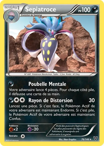 Sepiatroce, carte Pokémon XY 76 — extension XY
