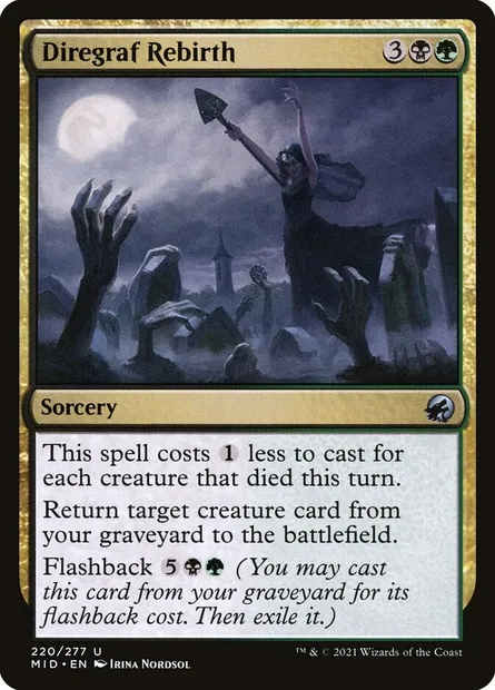 Diregraf Rebirth, Magic card MID 220 — Innistrad: Midnight Hunt set
