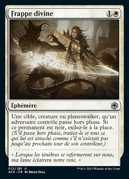 Frappe divine, carte Magic AFR 12 — extension Forgotten Realms: Aventures dans les Royaumes Oubliés