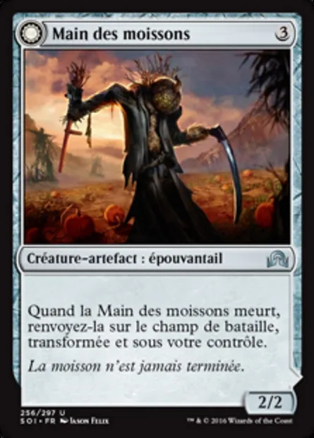 Main des moissons // Faux fouineuse, carte Magic SOI 256 — extension Ténèbres sur Innistrad