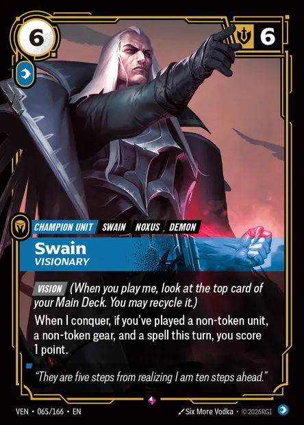 Swain, carte Riftbound VEN 065 — extension Vendetta