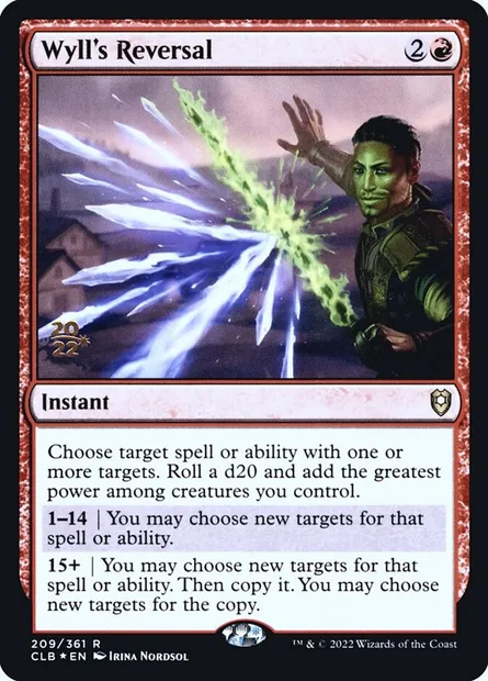 Inversion de Wyll, carte Magic PCLB 209s — extension Battle for Baldur's Gate Promos