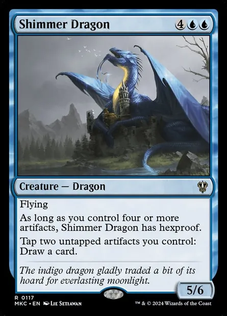 Shimmer Dragon, Magic card MKC 117 — Murders at Karlov Manor Commander set