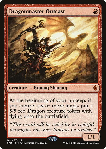 Dragonmaster Outcast, Magic card BFZ 144 — Battle for Zendikar set
