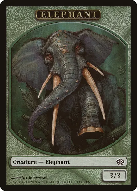 Elephant, Magic card T 3 — Duel Decks: Garruk vs. Liliana Tokens set
