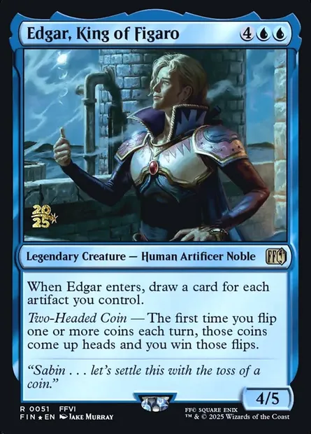 Edgar, King of Figaro, Magic card PFIN 51s — Final Fantasy Promos set